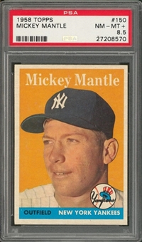 1958 Topps #150 Mickey Mantle – PSA NM-MT+ 8.5